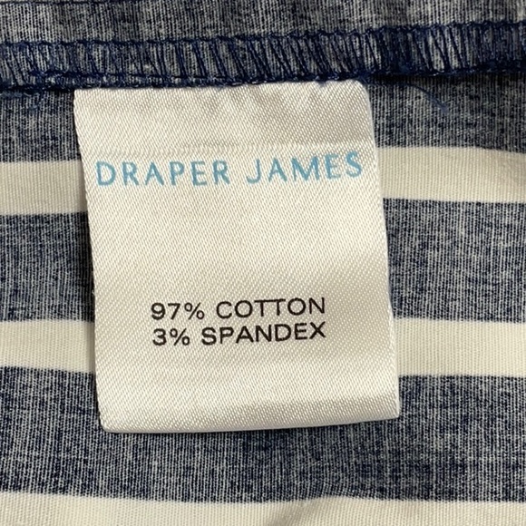 Draper James Loretta Navy and White Striped Cotton Dress - Picture 10 of 12